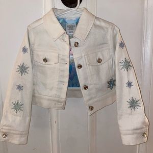 Frozen Jean Jacket Toddler Size 4 never worn